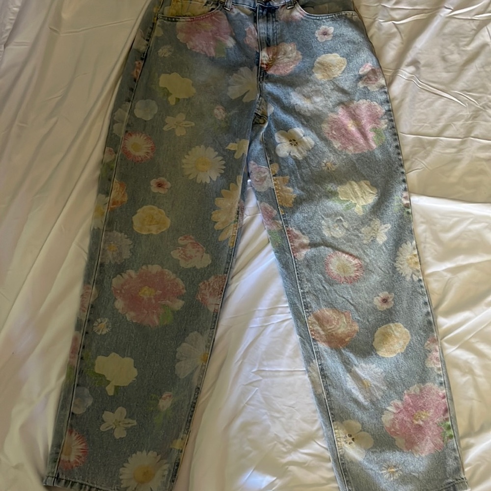 Wild Fable Wide Leg Floral Jeans